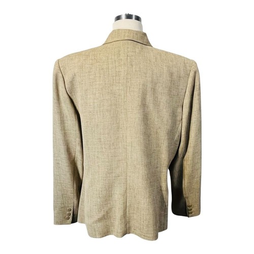 Style & Co Petite Beige Linen Look Blazer Professional Career Workwear 16P - Picture 3 of 10