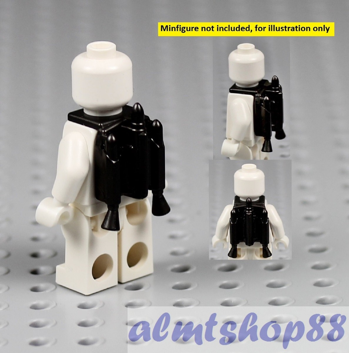 LEGO Star Wars - Jet Pack w/ Nozzles Dark Pearl Gray - Pre Vizsla