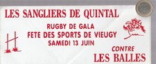 AUTOCOLLANT. Sport. SANGLIERS DE QUINTAL. Rugby de gala Vieugy