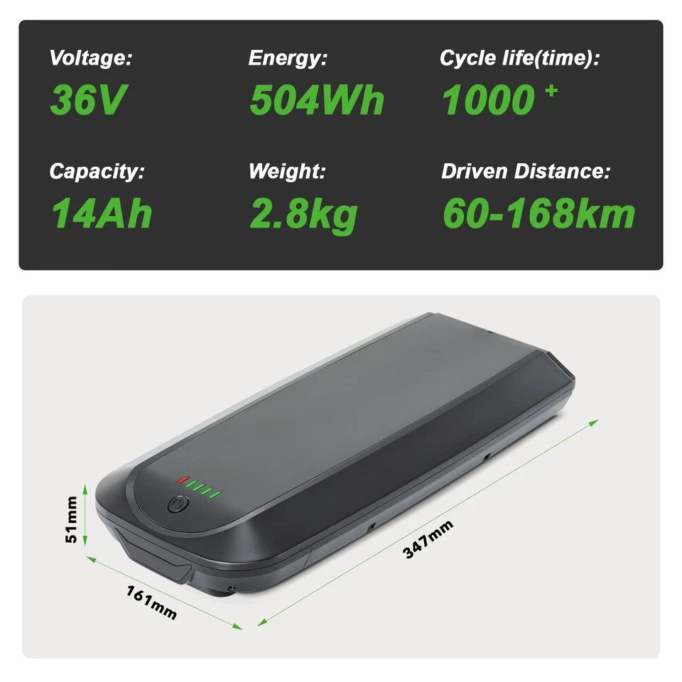 E-Bike Batterie 36V  14Ah Li-ion Akku LG Zellen YJ145 Telefunken, Zündapp - Bild 2 von 4