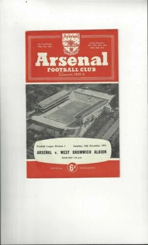 Away Teams S-Z West Bromwich Albion Football League Fixture Programmes (1950-1958)