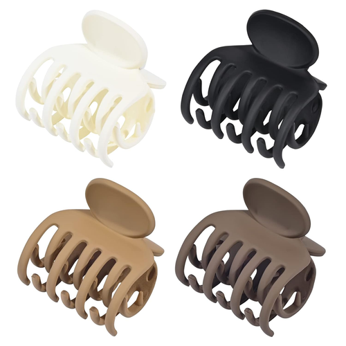 DEEKA Doppelreihige Zähne Haarspangen kleine Krallenspangen für dünnes Haar 4er Pack 1,6" Medium - Bild 6 von 12
