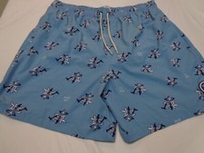 Life Is Good Men's Swim Shorts Trunks Blue Drawstring All Over Print Large