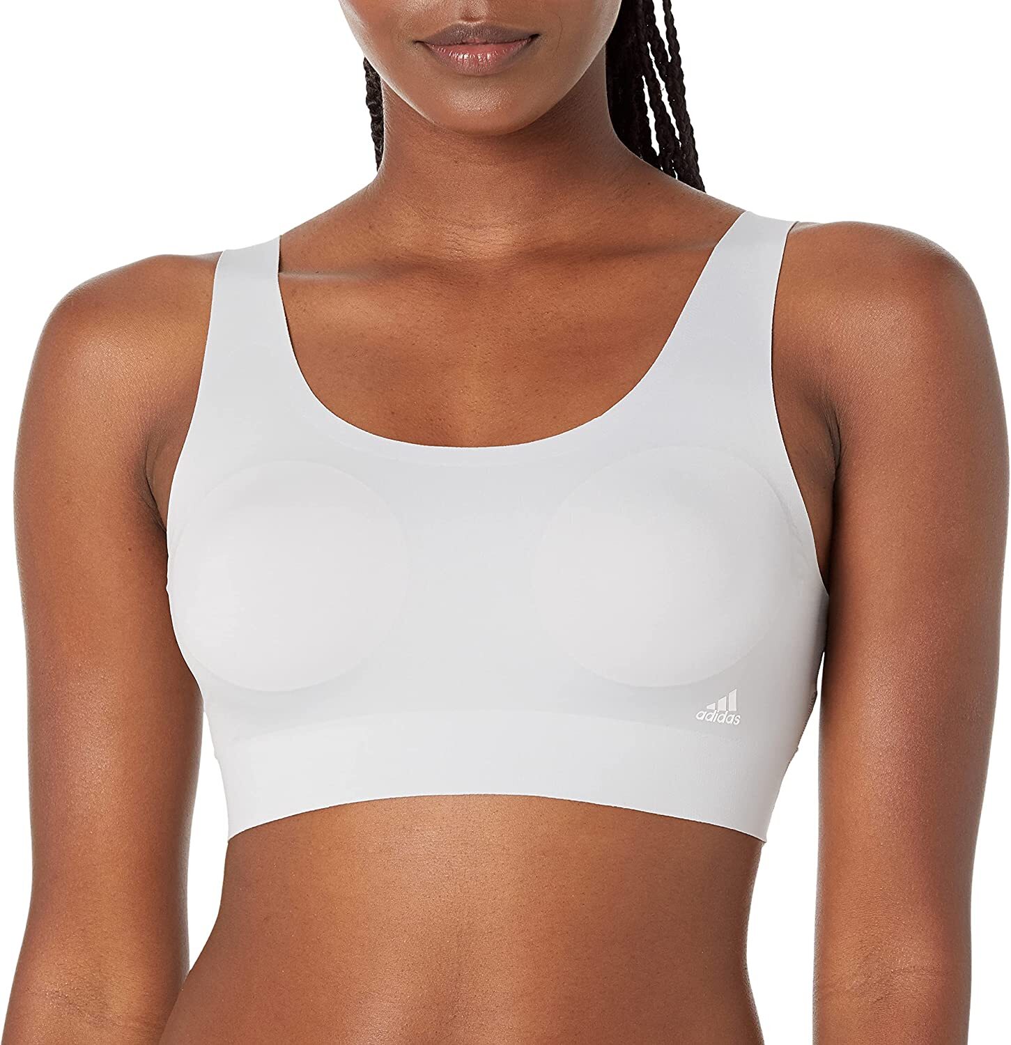 Женский бюстгальтер Adidas Purelounge с легкой поддержкой, светло-серый