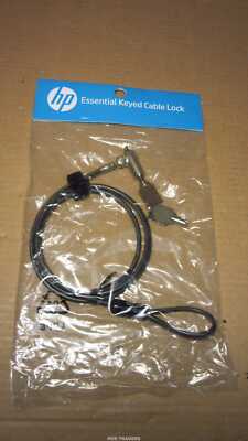 HP T0Y14AA Essential Keyed 4ft 1.2M Cable Lock Galvanized Steel NEU NUOVO NIEUW
