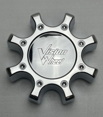 Vision Wheels Chrome Old Logo Snap In Wheel Center Cap C375C-A