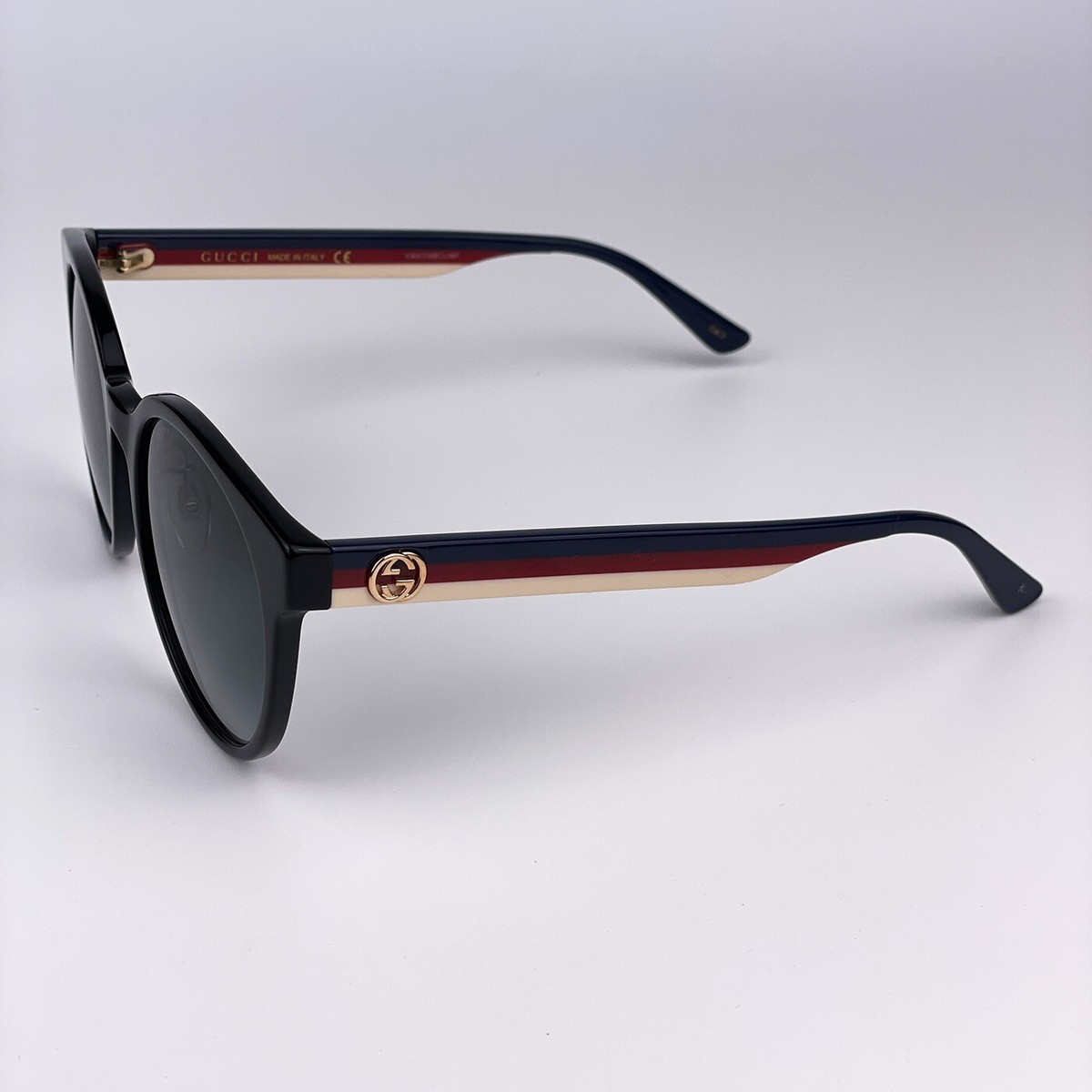 Gucci Women Sunglasses Black Grey Gradient Round GG0416SK  display picture 1