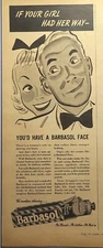Barbasol For Modern Shaving Younger Looking Face Couple Vintage Print Ad 1939
