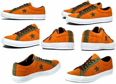Converse 161617C ONE STAR OX Rau UP Suede Leder Schuhe Sneaker 41,5 45 Orange We