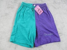 Vintage 80s Champion Green Sweat Shorts Youth SMALL Made in USA NWT