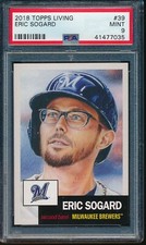 2018 Topps Living Set #39 Eric Sogard PSA 9 Mint SP Short Print Card