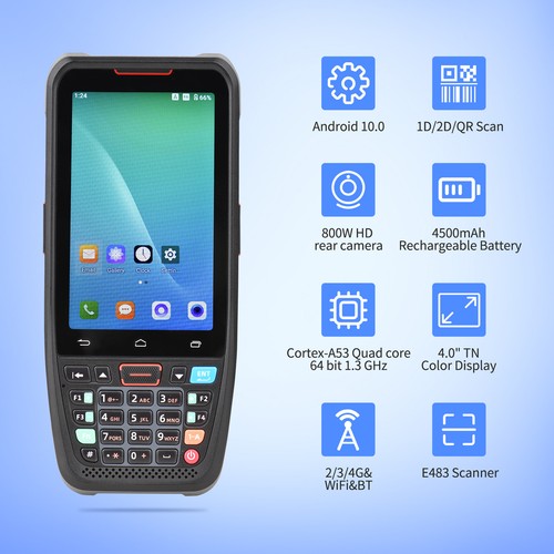 BISOFICE Handheld POS PDA Terminal 1D/2D/QR Barcode Scanner Support WiFi BT G4D5