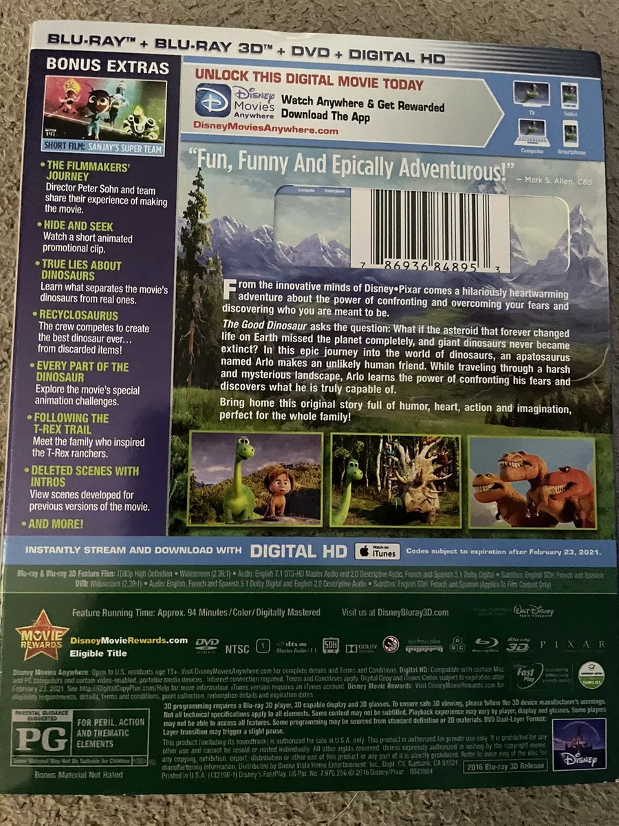 The Good Dinosaur 3D Blu Ray! No Digital