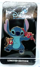 Disney Shopping 2009 Stitch Puppet Pals Lilo Doll Spaceship LE Pin