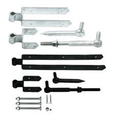 Field Gate Hinge Adjustable Heavy Duty Double Strap Set Hook to Drive Bolt