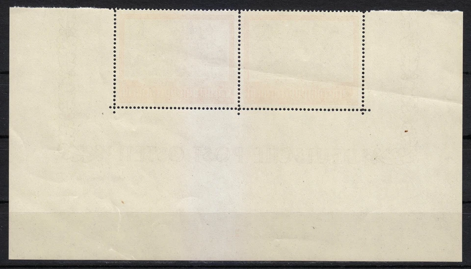 Poland OCCUPATION WW2 1941 MNH Mi 65 Br u Sc N73 pair Cracow Castle plate 2 ** - Image 2 of 2