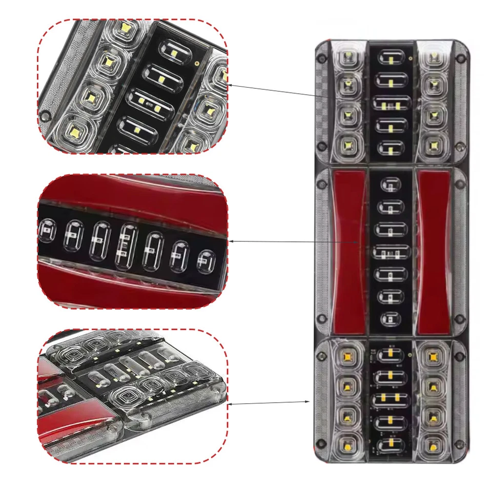 Tail Light Rear Turn Signal Light 12V-24V 37.5cm Fit For Truck Trailer Van - Image 4 of 4