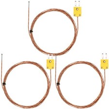 3 Pieces K Thermocouple Probe K Sensor Mini Connector Temperature Probe Therm...
