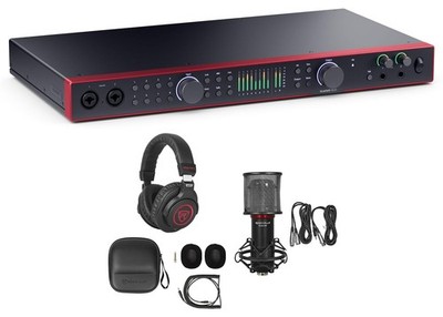 Focusrite SCARLETT 18I20 4G 4th Gen Audio Recording Interface+Headphones+Mic