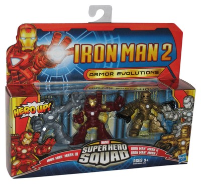 Marvel Super Hero Squad Iron Man 2 (2010) Armor Evolutions Mark I II & III Figur