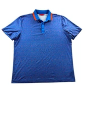 Redvanly Carver Performance Golf Polo Size XL Geometric Olympic Blue