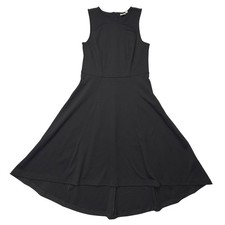 Gap Black Sleeveless Dress High Low Fit and Flare Ponte Womens Size 0 Minimalist