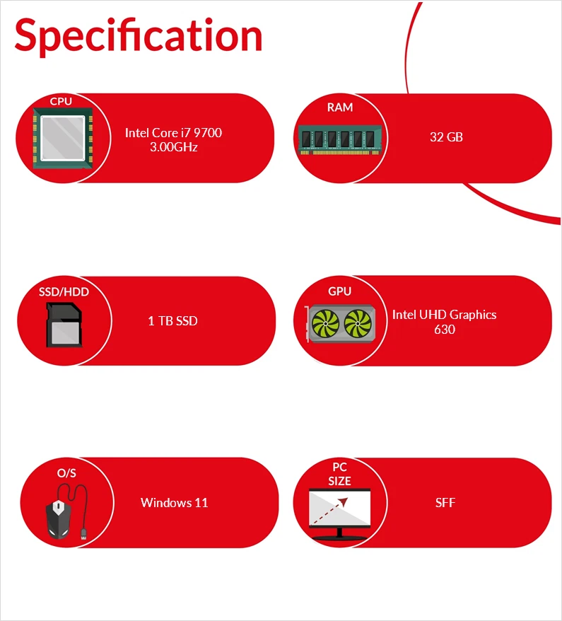 HP EliteDesk 800 G5 SFF PC Intel i7 9700 32GB RAM 1TB SSD WiFi Windows 11 Pro - Image 4 of 4