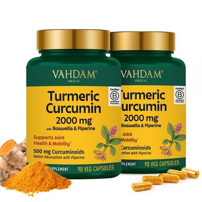 Vahdam Turmeric Curcumin 2000Mg 500Mg Curcuminoids For Joint Health And 90