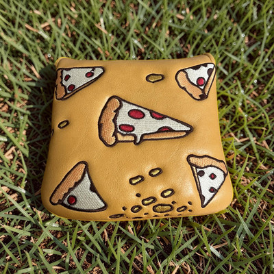 Embroidered Pizza Golf Mallet Putter Headcover Golf Gift Magnetic Closure