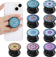 9 Pieces Cell Phone Grip Holder Collapsible Holder Colorful Self-Adhesive Finger