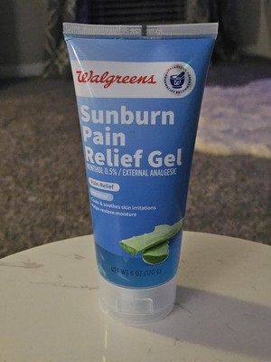 Sunburn Pain Relief Lotion Menthol Based Gel Walgreens Brand