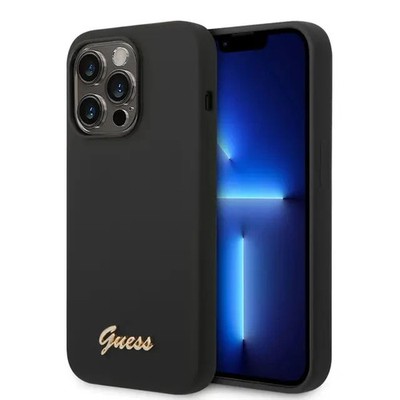 Original Guess Classic Liquid Silicone Impact Case Hülle für Apple iPhone 14 Pro
