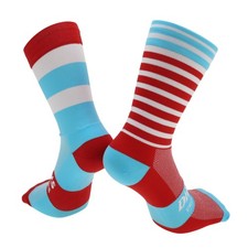 Non-slip cycling socks half tube green red