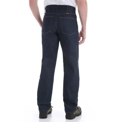 NWTS Rustler Wrangler Men’s Jeans Heavyweight Denim Regular Boot 34x32 Dark Wash - Image 1 of 4