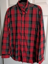 SavileRow Traditions Men's  Plaid   Long Sleeve Shirt-M