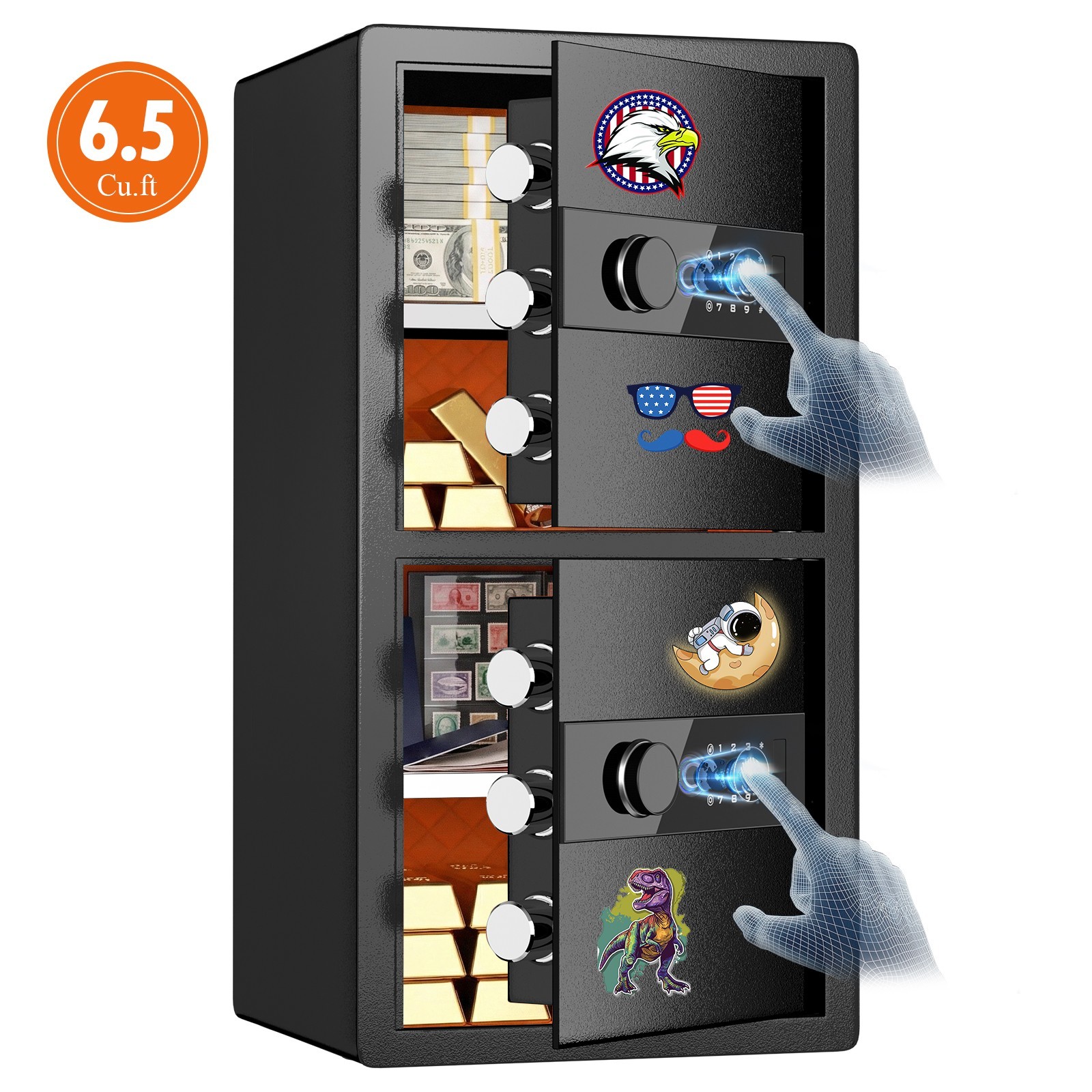 6.5 Cub Heavy Duty Home Safe with Dual Alarm System, Large S