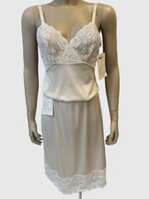 VTG Shadowline Camisole Cami Sz 34 Half Slip Set Lingerie NEW, Lace, 80's