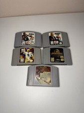 Nintendo 64 (5) Game Lot Mortal Kombat 4 , Trilogy, Nfl, NBA, Madden 99 !