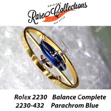 NEW Nuovo Rolex 2230-432 2235 Balance Complete Parachrom Blu Bilanciere