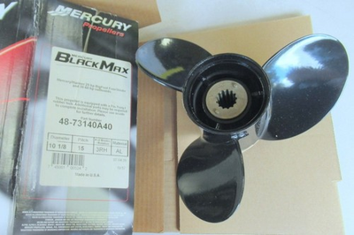 #ad Mercury 48 73140A40 Black Max 3RH Propeller 10 1 8 X 15quot; OEM New Boat Parts $132.79