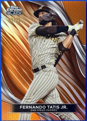2024 Topps Chrome Black #79 Fernando Tatis Jr. #d /25, Orange Refractor, Padres