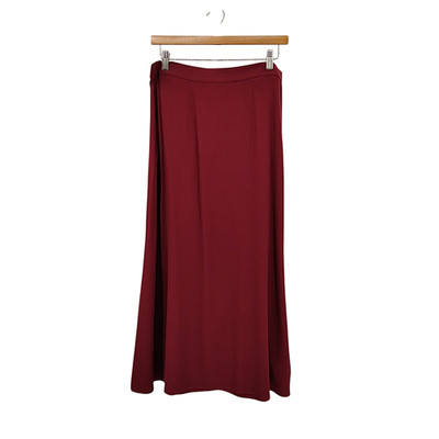 Quince Women Lightweight Crepe Slip Skirt Maroon Basic M
