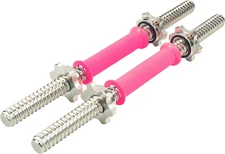 12.6/14.2/15.7Inch(30/35/40Cm)Pink Threaded Dumbbell Durable Rubber Handles/Adju
