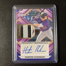 2022  HUNTER GOODMAN RC #6/7  AUTO  AMAZING ELITE PROSPECT MATERIALS 4CL PATCH