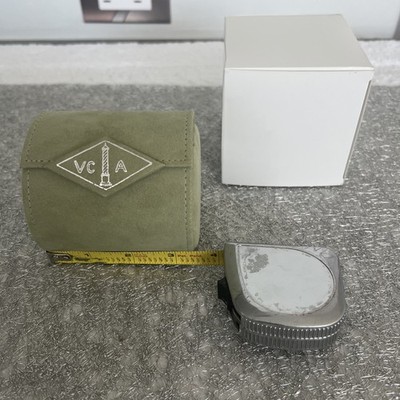 Van Cleef & Arpels Watch  Case Green Suede Travel Case VCA Logo w Outer box