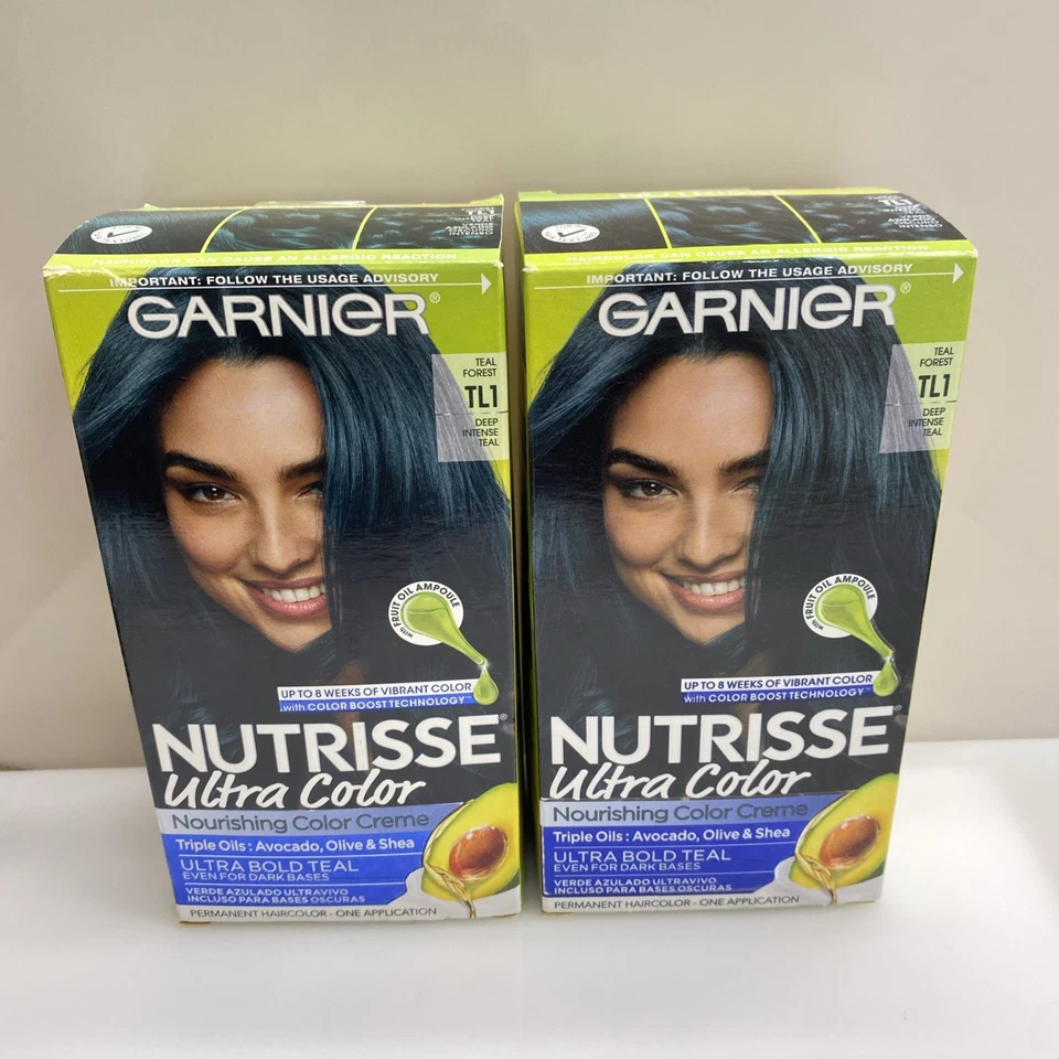2X Garner Nutrisse Ultra Color - Creme de cor de cabelo azul-petróleo TL1 intenso profundo - Imagem 2 de 4
