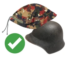 RARE! Mint Cond 5-Hook Swiss Alpenflage Helmet Cover - For M18/40 (NOT FOR M71)