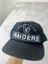 Vintage 90s LOS ANGELES Raiders Hat Cap Snap Back Mens Black NFL Football