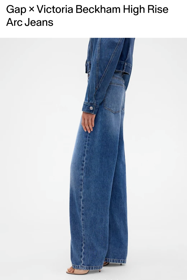 Gap x Victoria Beckham High Rise Arc Jeans; 28 Regular; NWT | eBay