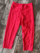 Vintage Gilda Marx Spandex Shorts Size L Red Antron Nylon Flexatard Retro 80s